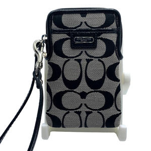 COACH Signature Canvas Black Cardholder / Wristlet